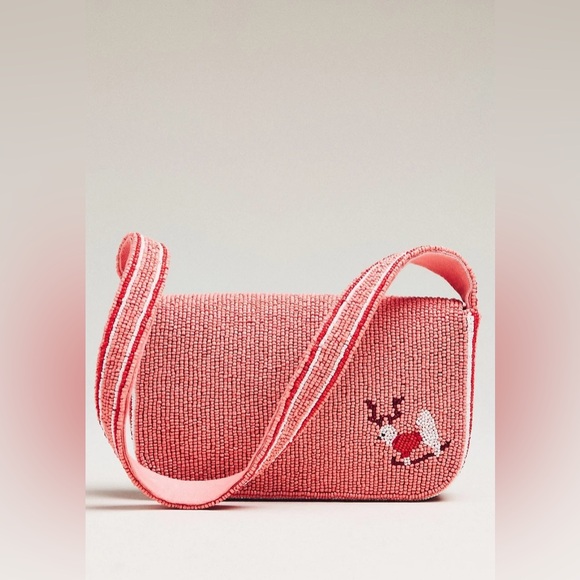 NWT Anthropologie The Fiona Beaded Bag:  Sleds With Dogs - Picture 2 of 4